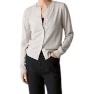 Nordstrom cardigan button front size Large long sleeve tan beige color